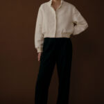 LEONIE OFFWHITE - SHORT JACKET WITH CUFFS