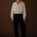 LEONIE OFFWHITE - SHORT JACKET WITH CUFFS