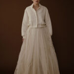 LEONIE OFFWHITE - SHORT JACKET WITH CUFFS